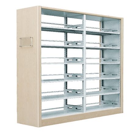 12HC-195 木護（hù）板（bǎn）雙柱（zhù）雙麵書架（2組）