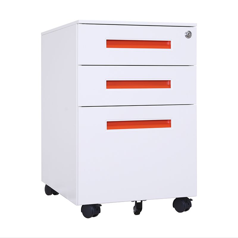 紅色扣手活動櫃