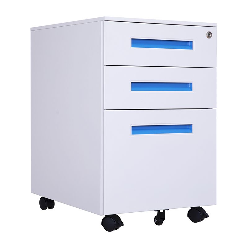 藍色扣手活動櫃（guì）