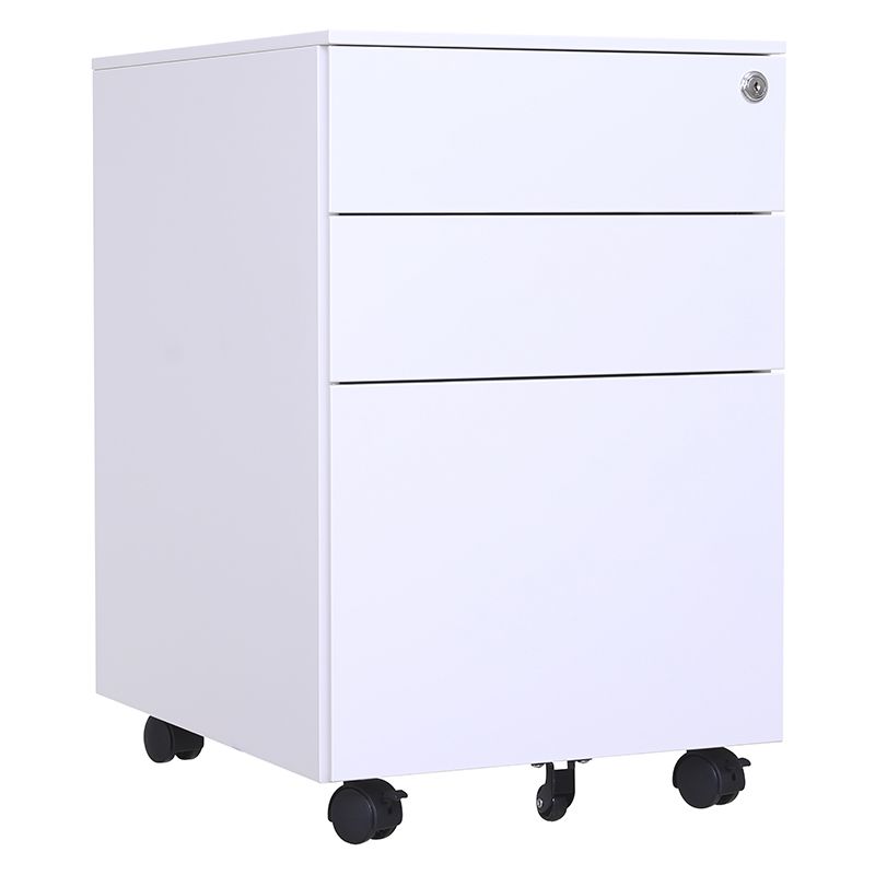 白色側拉（lā）活動櫃