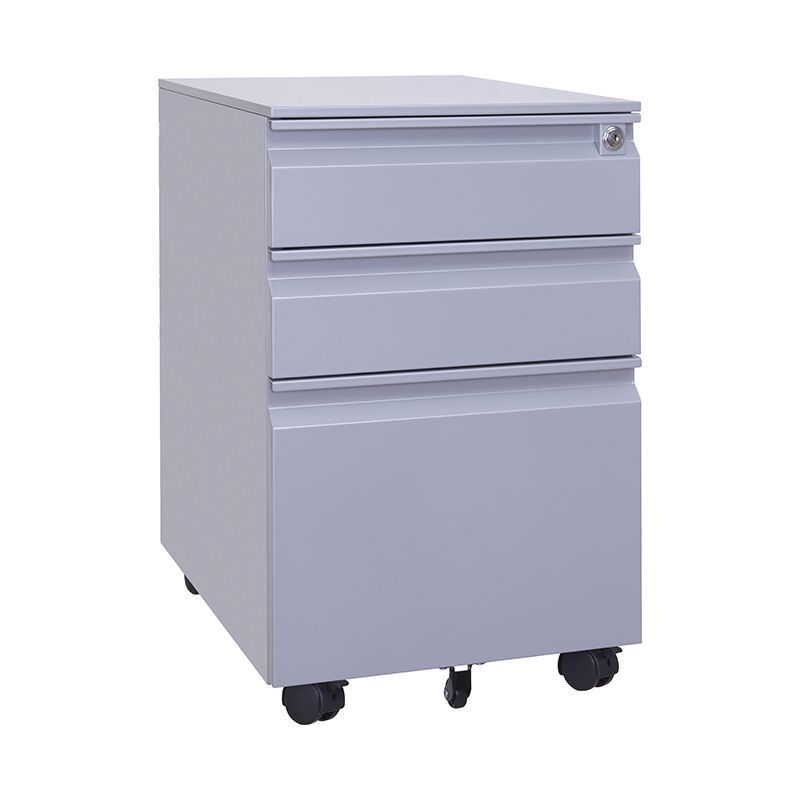 閃銀灰鵝頸拉手活動櫃