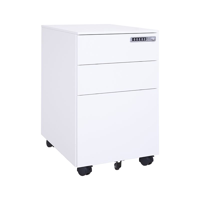 白色側拉國寶（bǎo）鎖活動櫃